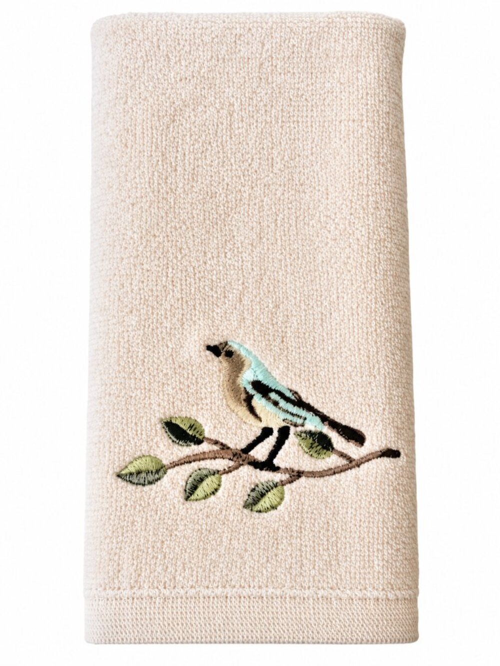 Avanti Fingertip Towel Pink Bird Choir II Embroidered Embellished Bathroom 11x18